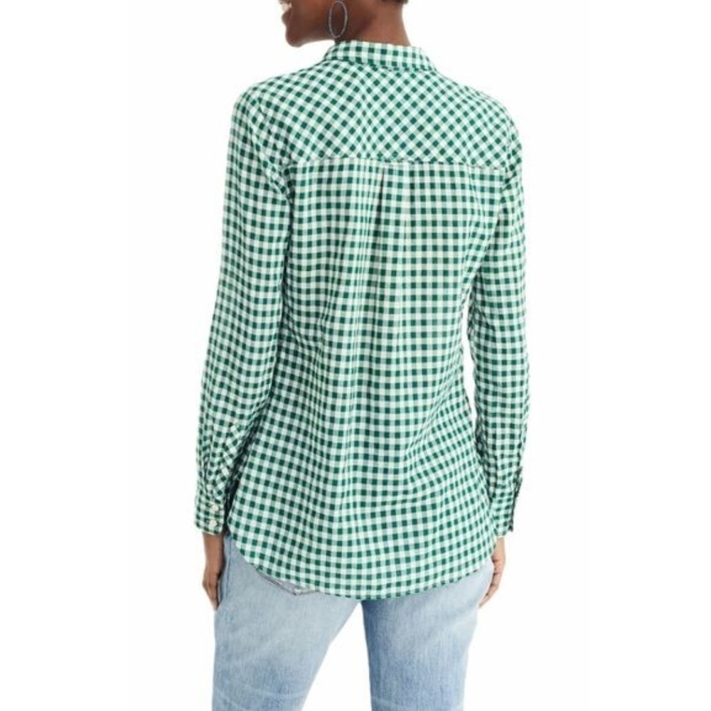 J. Crew Classic Fit Boy Shirt In Crinkle Gingham Size 2 - Picture 6 of 10